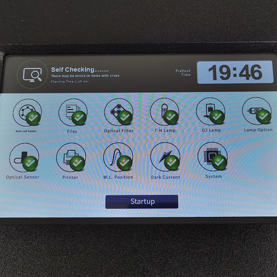 LCD 터치 스크린 젠론 램프 2nm 이중 빔 UV 가시 스펙트럼 광대 측정기 USB HOST 데이터 출력