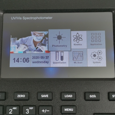 화학 분석용 7인치 터치 스크린 1nm 젠론 램프 이중 빔 스펙트럼 광대