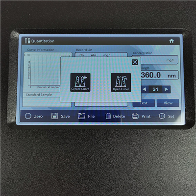 화학 분석용 7인치 터치 스크린 1nm 젠론 램프 이중 빔 스펙트럼 광대