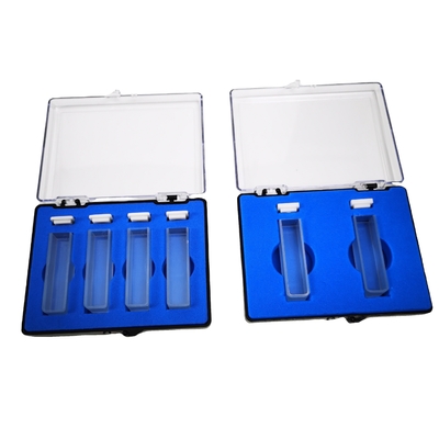 스펙트럼 광도 측정기 유리 큐베트 쿼츠 큐베트 1cm 10mm 스펙트럼 범위 190-2500nm