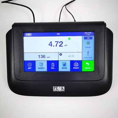 온도 보상 pH 미터 벤치 톱 T-710L 터치 스크린 3 포인트 캘리브레이션 Atc